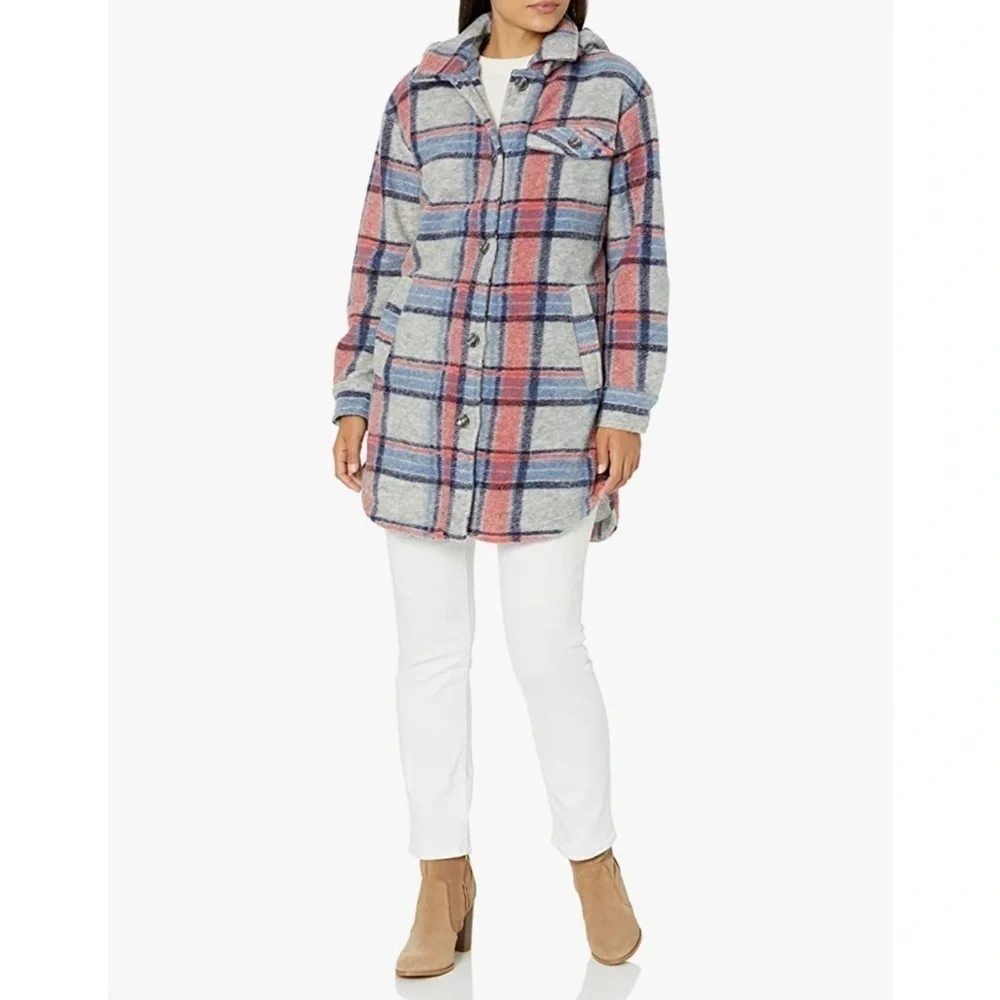 TRIBAL XL PLAID JACKET WITH REMOVABLE HOOD - Picture 2 of 14